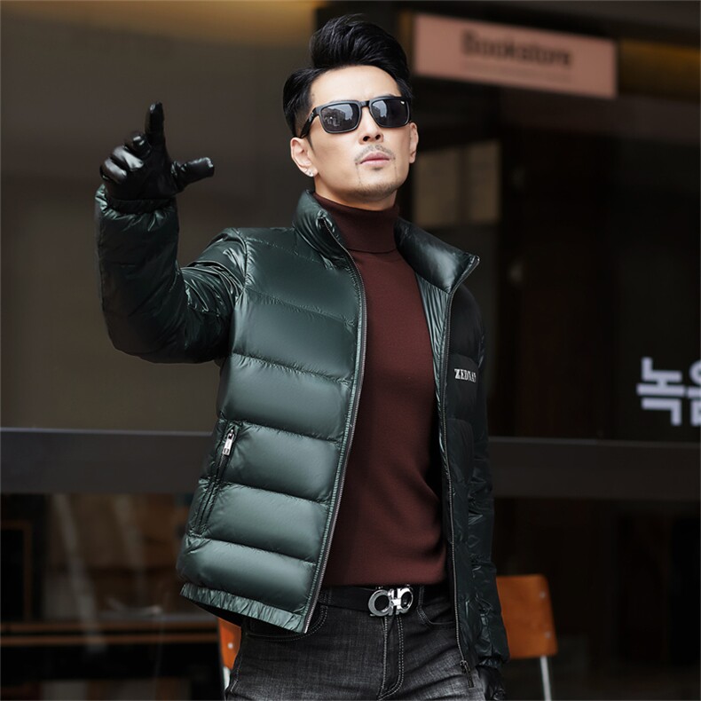 ZMS-M8828新款冬季男士鸭绒羽绒服立领保暖外套修身大衣,男装羽绒服,电商B360