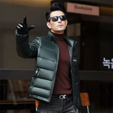ZMS-M8828新款冬季男士鸭绒羽绒服立领保暖外套修身大衣，男装羽绒服，电商B360