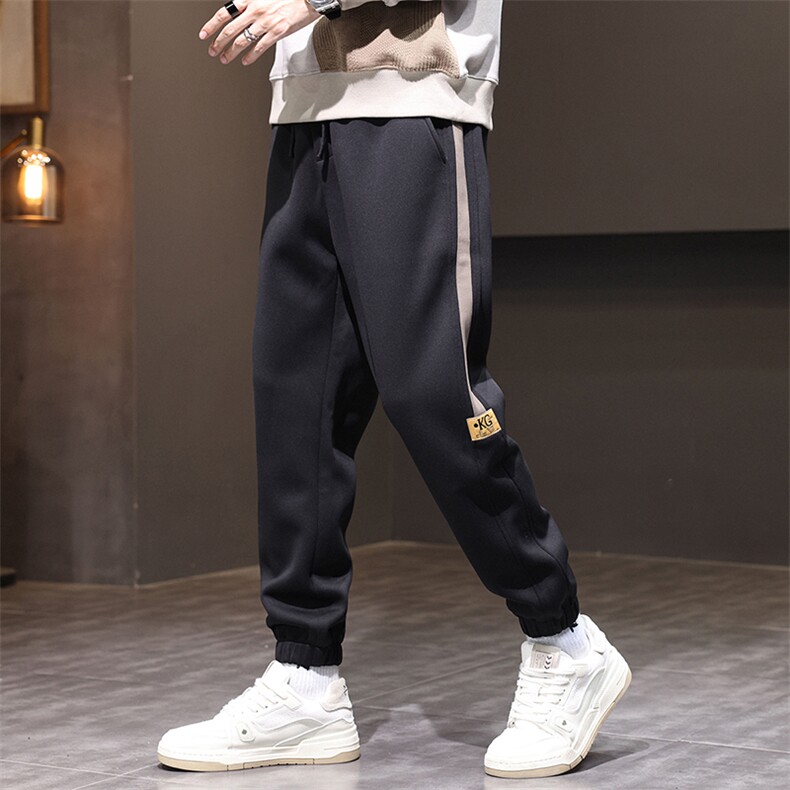 运动卫裤男士秋冬款潮流宽松束脚哈伦长裤加厚D5039-P50/加绒P60图片