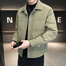 2026秋冬主推！男轻奢风羽绒服排扣衬衫领夹克Y9906P145，男装夹克，星座914