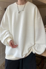 8XL-M特大码港风太空棉圆领打底衫上衣男士青年套头卫衣WY05P40，男装卫衣，电商D206-1