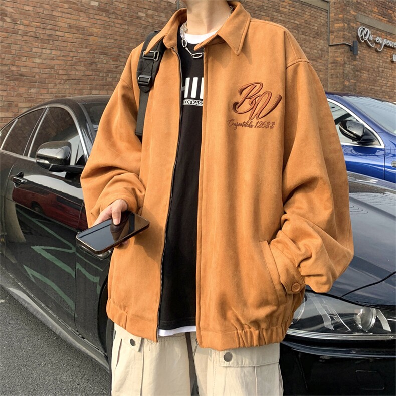 Wt173-P75美式重磅复古鹿皮绒夹克外套,男装夹克,星座1501-1