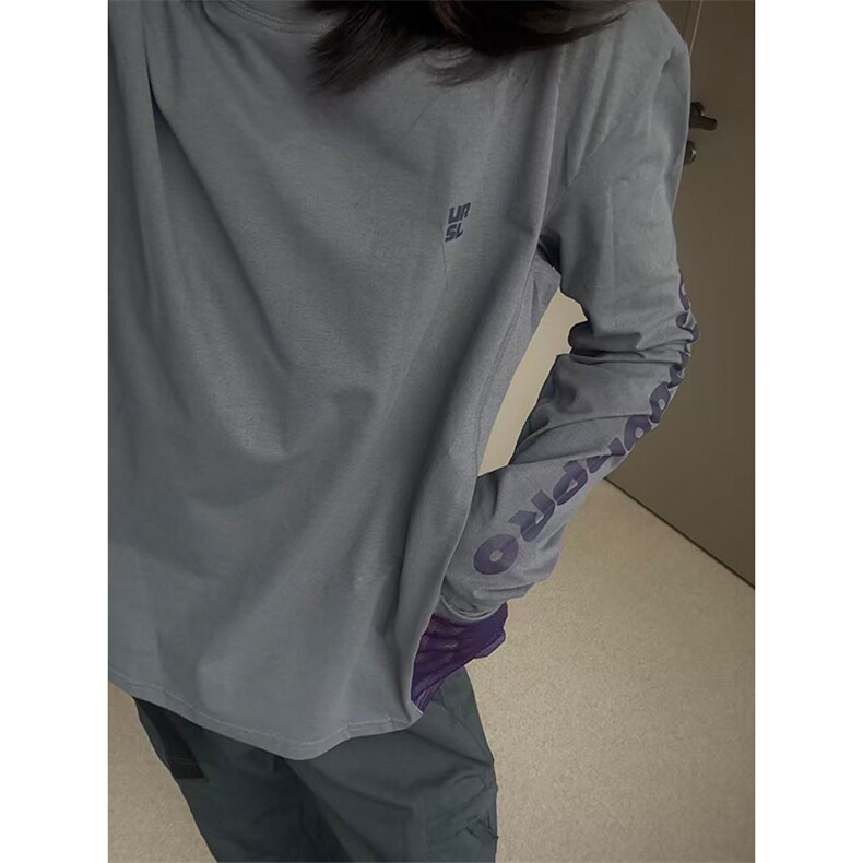 高品户外运动休闲长袖T恤速干拼接字母骑行服打底衫男女A1182-P55,男装T恤,星座1505
