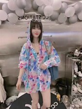 新款韩货洋气彩色花色连帽防晒衣，其它，L·H·X