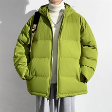 冬上新青少年加棉加厚棉服潮纯色清新连帽棉衣外套男女9979-P80，男装棉衣，电商A441-1