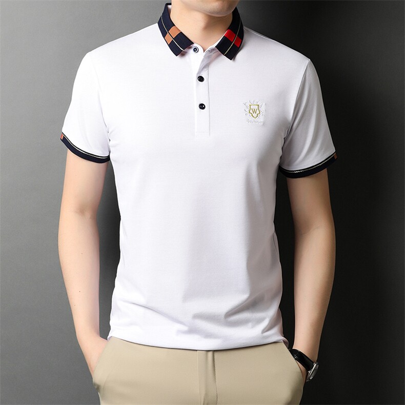 夏季新款男士翻领短袖t恤中年有领男装上衣服休闲POLO衫,男装T恤,电商B212（原钱塘6029）