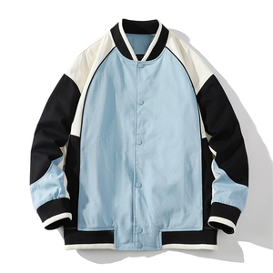 秋季宽松潮流休闲拼色棒球服情侣外套夹克EY3671-P75图片