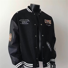W11105-P73网图现货春季新款潮牌美式撞色棒球服外套夹克设计感，男装夹克，星座1608