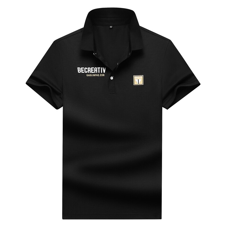 夏季新款男士翻领短袖t恤中年有领男装上衣服休闲POLO衫图片