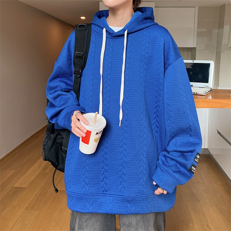 【新品】8858-P49 2026年春季新款连帽卫衣男休闲宽松百搭上衣图片