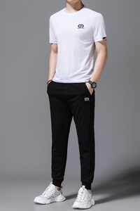 2023年夏款潮流休闲时尚男士运动短袖套装P120,男装休闲套装,电商D223-1