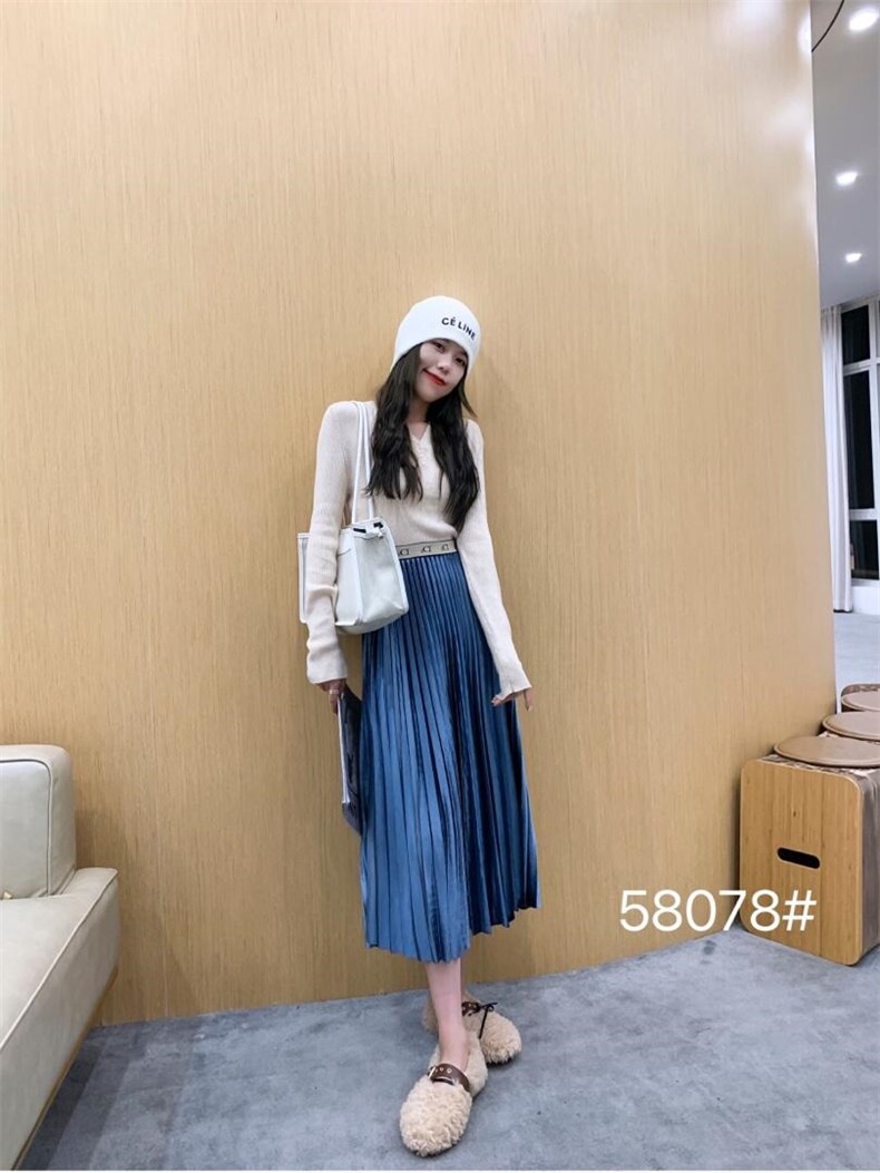 丝绒百褶裙，其它，千百莲