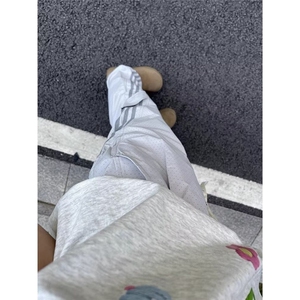美式高街三条杠裤子男夏季运动阔腿休闲裤cleanfit薄款直筒速干裤图片