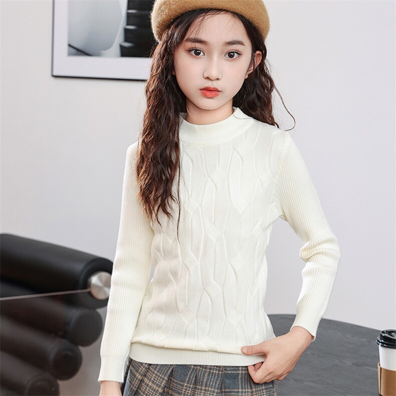 儿童毛衣韩版男女童高领打底衫中大童保暖针织衫，童装儿童针织衫，暖姿羊绒童装店