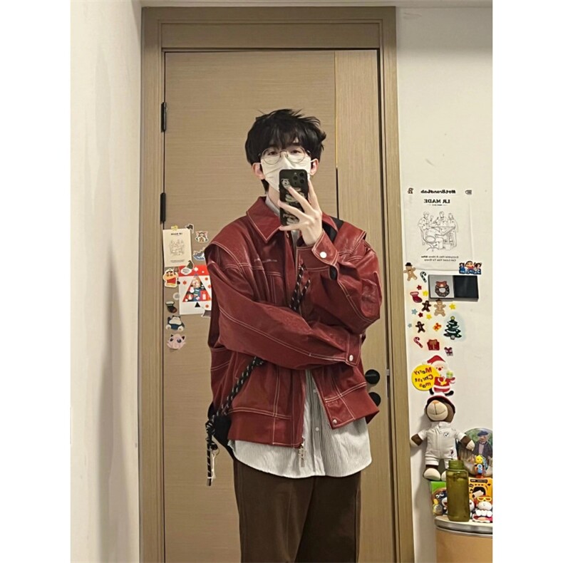 【有货】cleanfit皮衣外套男春秋高级感痞帅飞行员夹克W190CC-P92,男装夹克,星座1007（原301D）