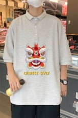 PL57185-P35翻领短袖polo衫男大码胖子半袖t恤男有领保罗衫模特，男装Polo衫，电商A040