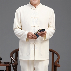2022唐装男中老年太极服春秋风节日过寿汉服套装YD2112A-P125图片