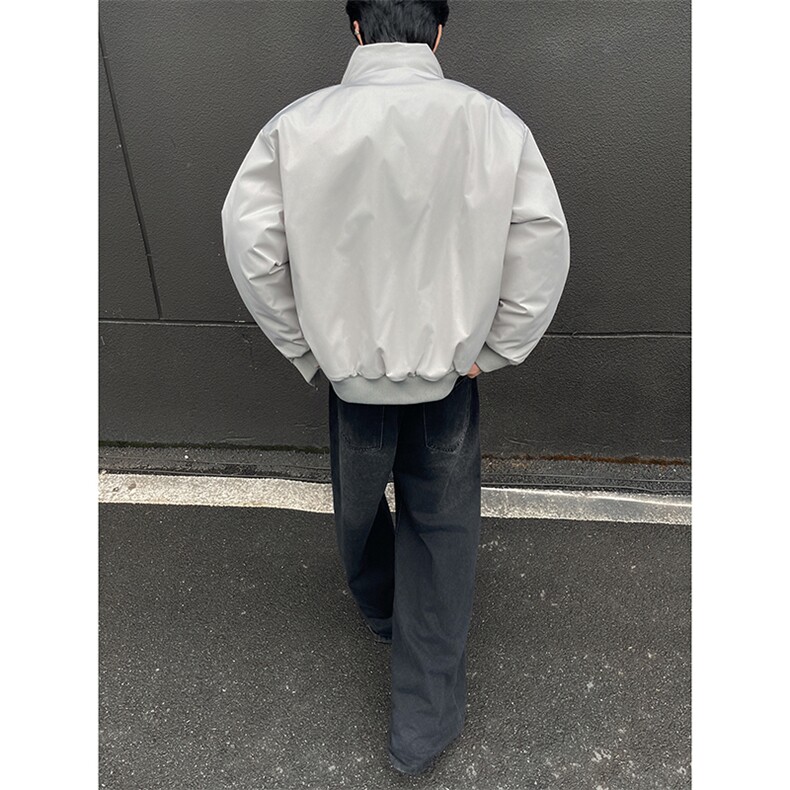 高品质春装新款老钱风美式高街解构立领棒球服飞行夹克潮休闲外套,男装夹克,电商A486-1