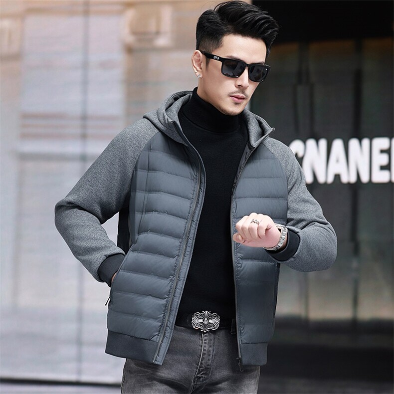 鹅绒主推男士高端薄款休闲羽绒服大货基础图片