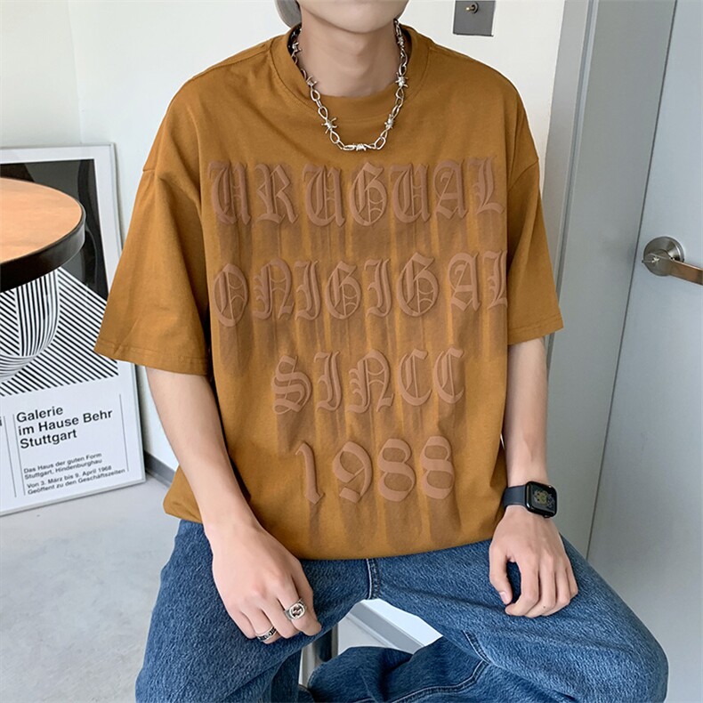 2023夏季潮嘻哈甜酷风男女港风款新款情侣短袖T恤T977-P28,男装T恤,星座512-2