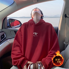 抖音得物供货可提供视频秋冬重磅美式宽松连帽卫衣WKD37，男装卫衣，电商A486