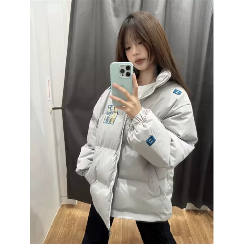 1506-1/M90011/P89美式复古刺绣字母立领棉服宽松保暖情侣外套,男装棉衣,星座1506-1