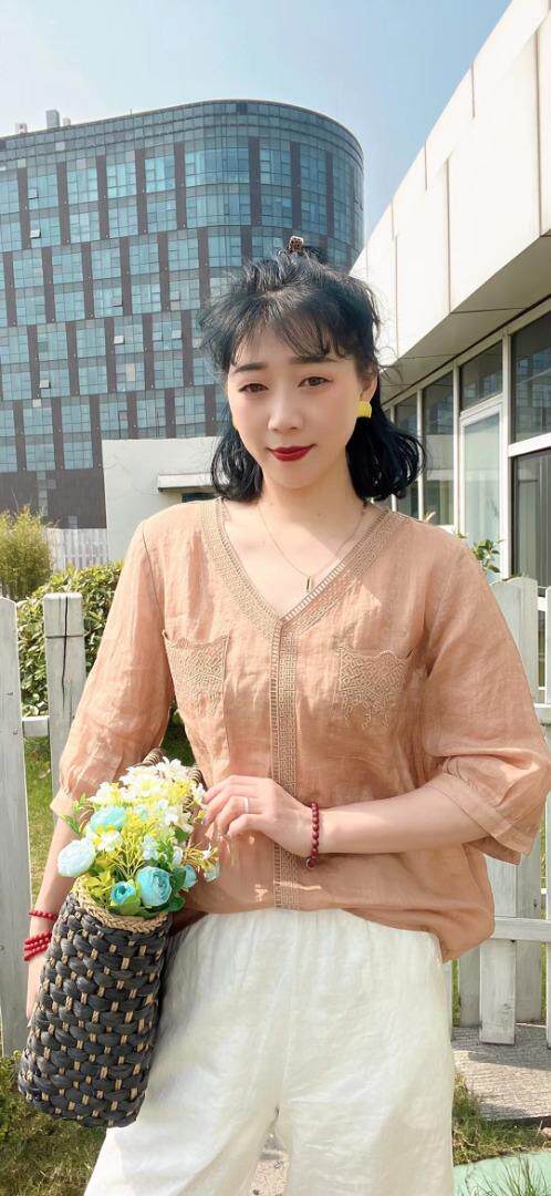 纯苎连衣裙小衫裤子 时尚风巜川哲 风淑女风休闲风，女装连衣裙，川哲