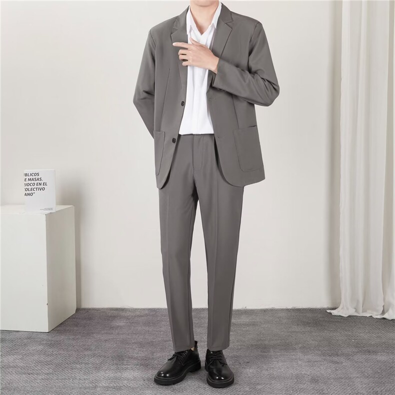 休闲西装男士外套结婚礼服春季新款潮牌西服套装男TK7470,男装西服,星座1116A-2（原606A-1）
