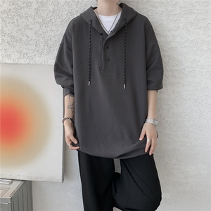 WY5539-P50特 控98 大码个性针织卫衣叠穿外套图片