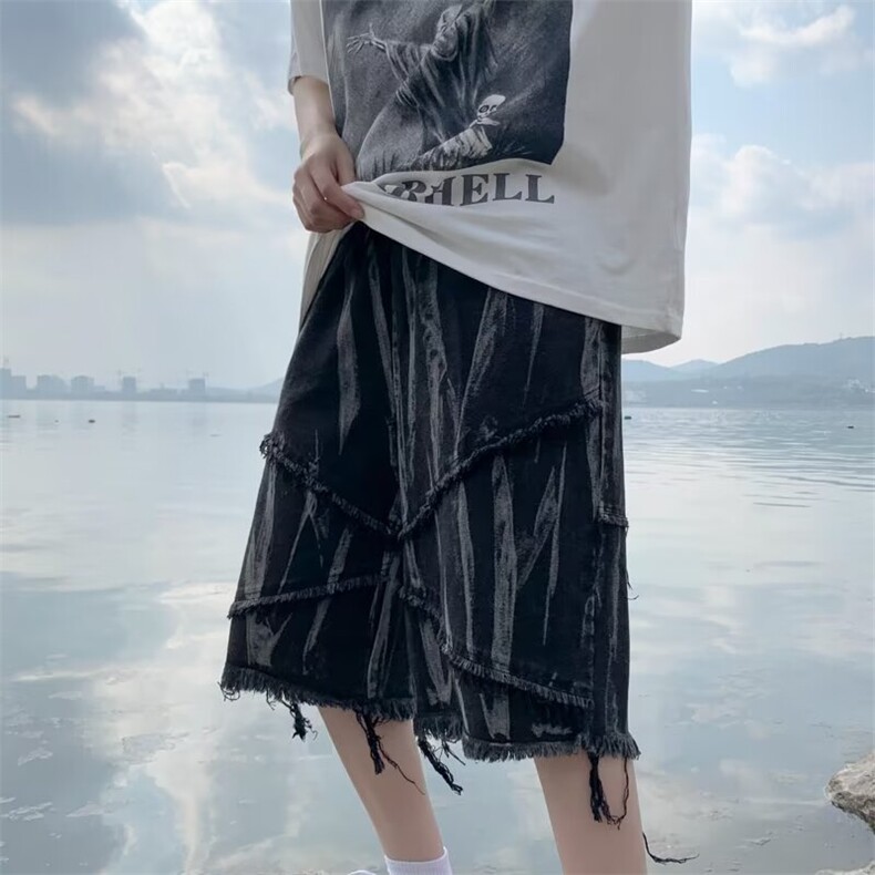 2024美式牛仔裤男款春季短裤潮NA101P38,男装牛仔裤,星座1116-2