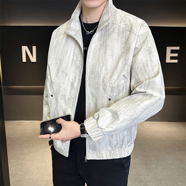 行政夹克男2025新款秋季休闲简约外套C317-J7719-P115,男装夹克,电商C317