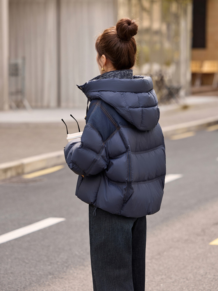 【已ce！款式极好】现货白鸭绒外套,女装羽绒服,素月