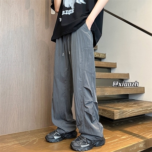 XZ616 夏季伞兵裤褶皱设计拼接口袋速干休闲长裤 TY1028特P30控58图片