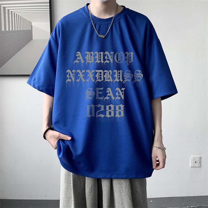 华夫格t恤男短袖男大码五分袖大皂风HT73307-P22,男装T恤,电商A040