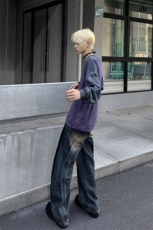 B221美式ins高街暗黑小众宽松牛仔裤LK23134-P65控88，男装牛仔裤，电商B221