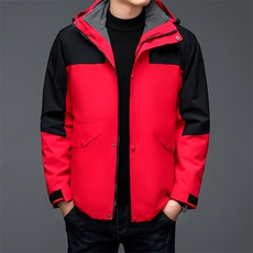 秋冬连帽男宽松加绒可脱卸内胆冲锋衣外套户外运动服BSN3088-P155，男装棉衣，星座1105-3