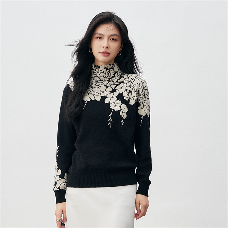 春秋韩版针织衫女套头圆领时尚宽松百搭打底衫毛衣，女装针织衫/毛衣，米莲尼羊绒