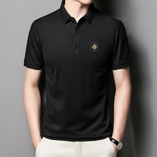 中青年夏季2022薄款男士短袖POLO衫透气丝光商务潮流半袖上衣P53，男装Polo衫，星座1105-3