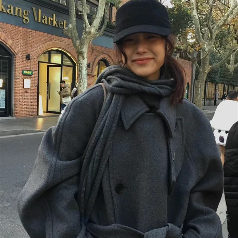 816B-DY1003-P120现货！COS鱿鱼大衣巴味穿搭，男装毛呢大衣，星座816B