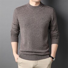 QLM77834全羊毛羊毛衫男针织衫加厚打底衫毛衣P175图片