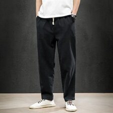 2021新款春夏季中国风男装大码休闲裤直筒裤男QT6008-1-K65-P65，男装休闲裤，电商A008
