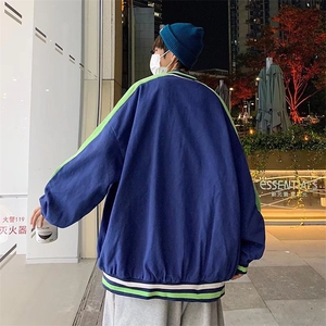 工装夹克男春秋潮流刺绣百搭嘻哈棒球服YK18P55图片