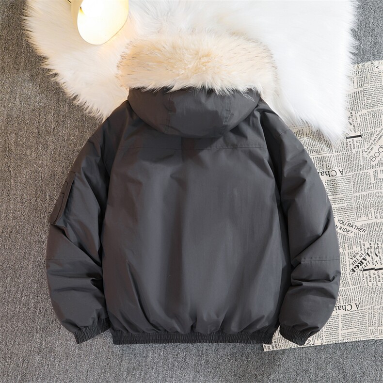 港风平铺冬季大毛领防风情侣棉衣面包服外套男女同款XY2525-P95,男装棉衣,星座717