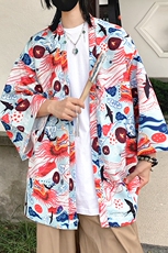 24夏季大码新中式防晒服薄外套男女开衫道袍披风汉服潮F20/P40，男装防晒衣，钱塘713