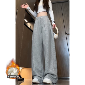 重磅华棉400g保暖银狐绒百搭大码卫裤男K24039J加绒-特P50控98图片