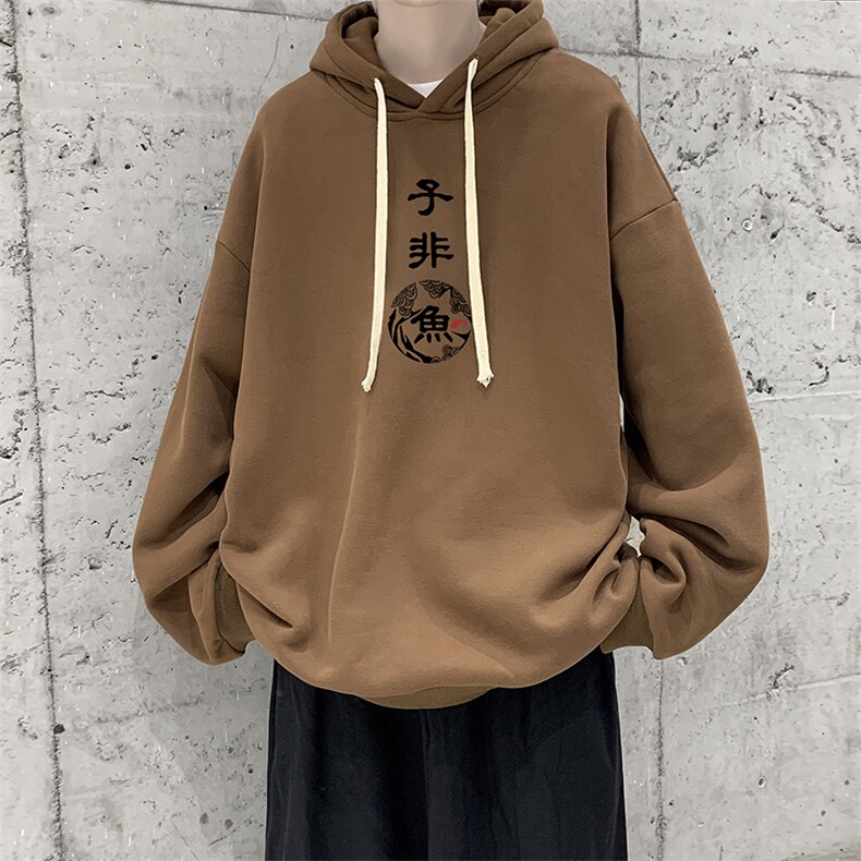 WY2070-P35纯棉连帽卫衣男大码运动帽衫宽松薄外套男,男装卫衣,电商A040