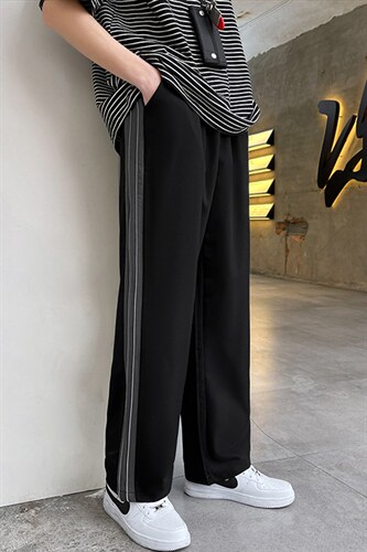 基地-K404-P45春季休闲裤男士西裤大码阔腿裤垂感直筒裤子宽松潮,男装西裤,电商B280-1（原A049）