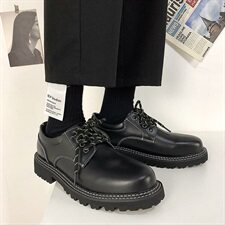 秋季韩版chic小众厚底皮鞋男潮流休闲低帮男鞋B253-1382-P105，男鞋低帮鞋，星座814A（原电商B253）