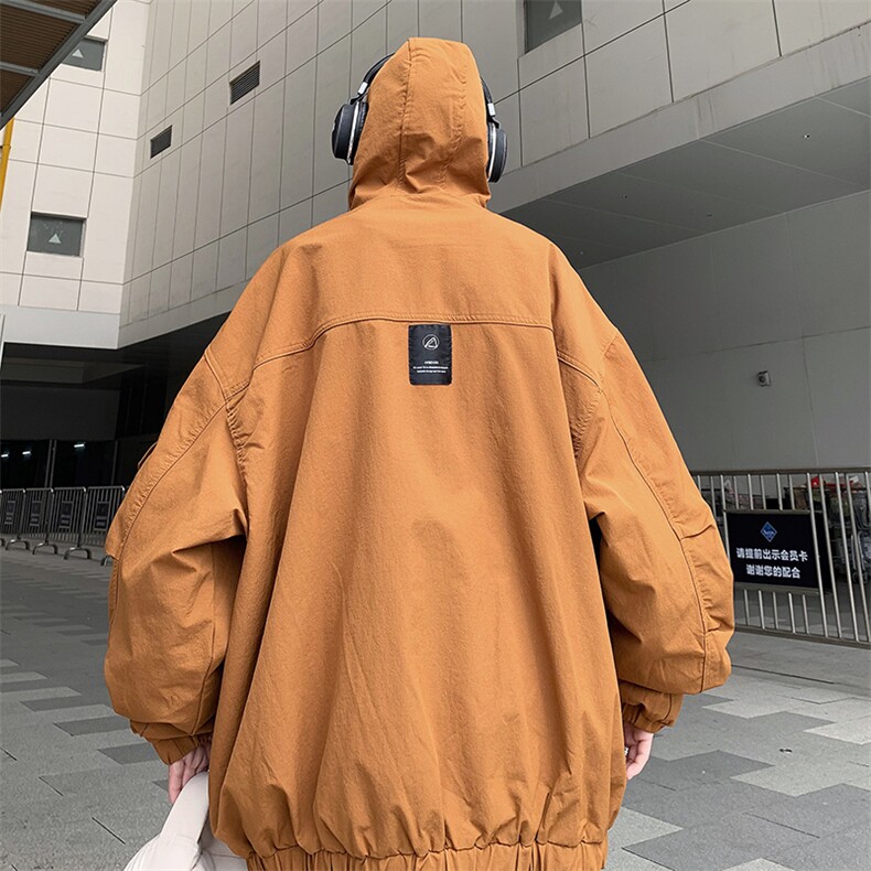 工装大口袋套头连帽外套夹克男秋季潮牌ins机能风卫衣JK0890-P48,男装夹克,星座308B-1