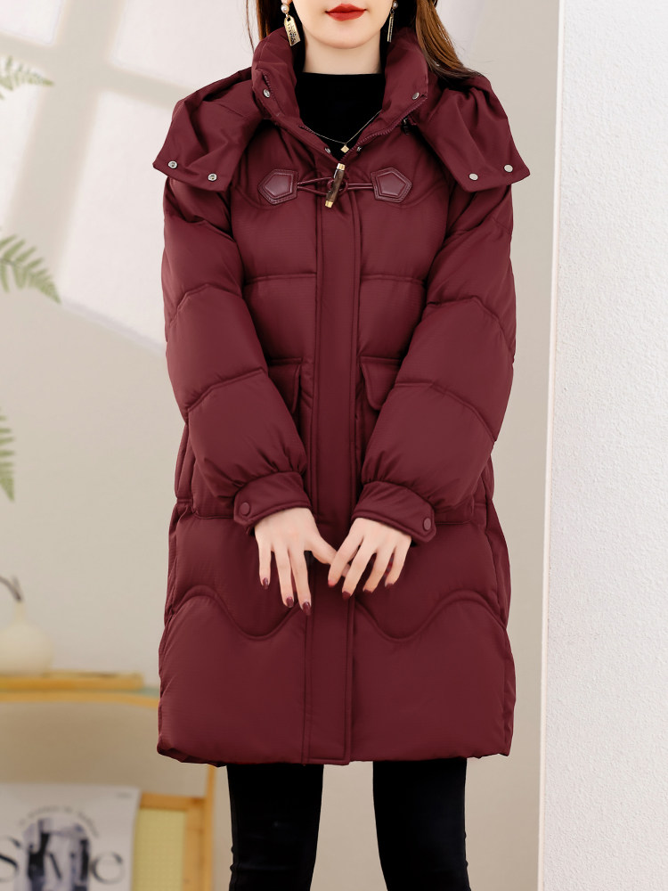 2024年冬季新款通勤舒适简约大方保暖羽绒棉服,女装棉衣/棉服,多彩